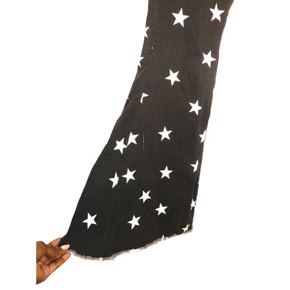 Altar'd State Women's Starry Flare Wide Leg Denim Jeans Size Large Western 70's - Picture 3 of 7